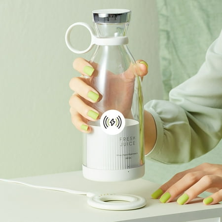 

XIAOFFENN Electric Portable Juicer Cup Built-in Battery Wireless Charging Outdoor Portable Mini Electric Juicer