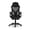 Black, variant on Gamer Gear Gaming Office Chair with Extendable Leg Rest, Black Fabric Upholstery