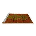 thumbnail image 2 of Ahgly Company Machine Washable Indoor Round Oriental Yellow Traditional Area Rugs, 3' Round, 2 of 4
