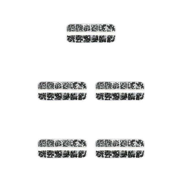 Vogacara 1 bolsa de cristal llamativo fondo plano brillo diamantes de imitación para uñas DIY artesanía dulce regalo para 430 negro 430 negro 5piezas Vogacara CBP253477