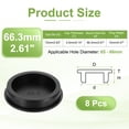 thumbnail image 2 of Uxcell Silicone Hole Plug, High Temp T Type Rubber Stopper Black 66.3mm 4 Count, 2 of 7