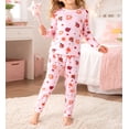 thumbnail image 4 of WIBACKER 2-7 Years Toddler and Little Girls' Long Sleeve Pajamas Set Cotton Top and Pants 2 Piece Sleepwear Pjs - Ladybug, 4 of 15