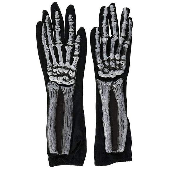 Wrist Bone Skeleton Gloves Adult Halloween Accessory