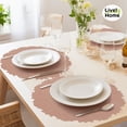 thumbnail image 2 of PU Leather Placemat Nordic Table Mat Round Flower Home Kitchen Dining Tablecloth Christmas Decoration Large Size, 2 of 5