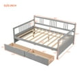 thumbnail image 4 of Aukfa Wooden Full Daybed with Storage Drawers, Gray, 4 of 8