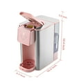 thumbnail image 4 of Mecity Coffee Maker 3 in 1 Single Serve Coffee Machine, Compatible with K cup Capsules, Instant Coffee Pot, Tea maker, 6,8,10 Oz Cup, Removable 50 Oz Water Reservoir, 120V 1150W, Pink, 4 of 9