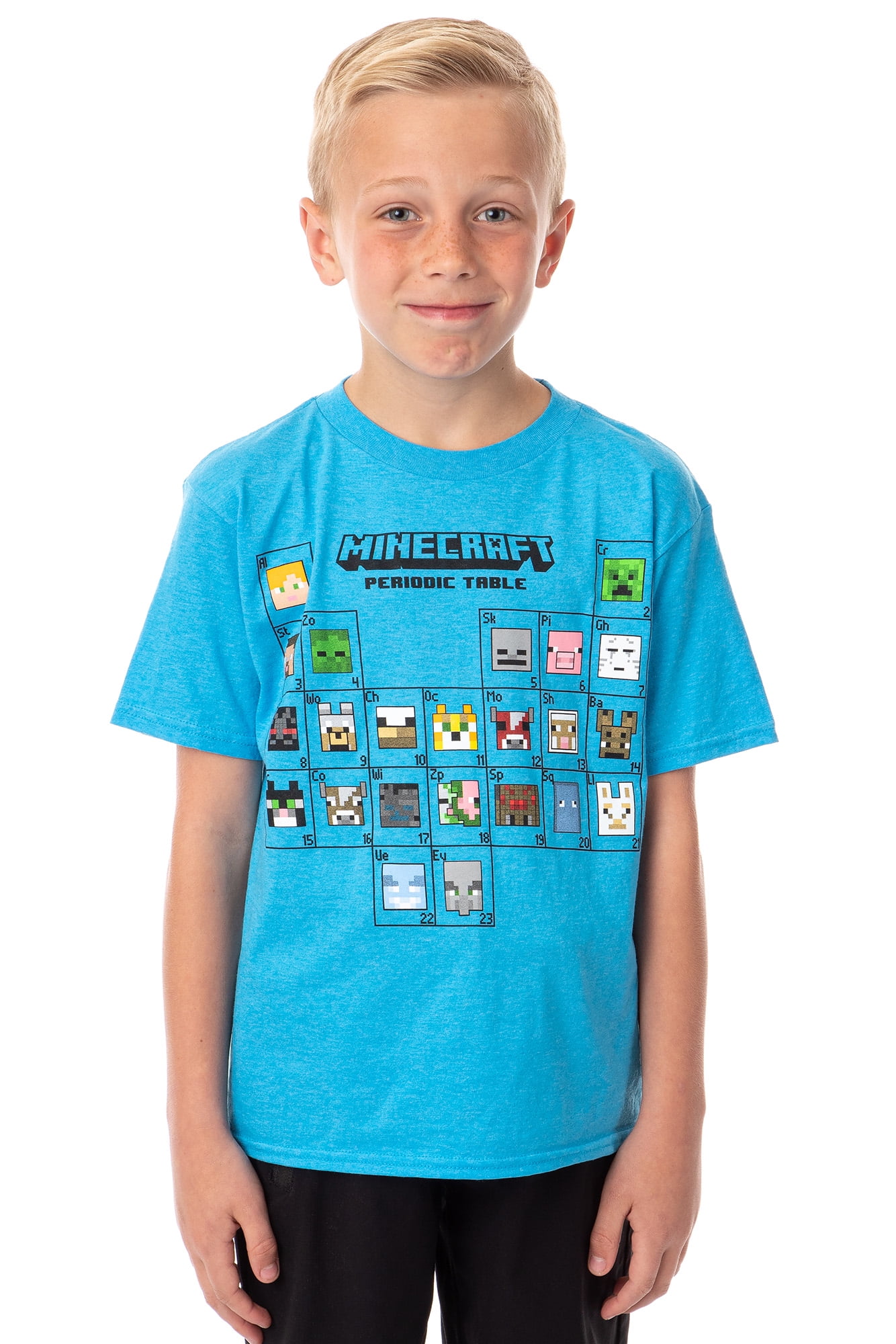 JINX Minecraft Periodic Table Adult Black T-Shirt 