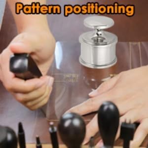 ABPETE Leather Press Tool, Stainless Steel Material Corrode Silver Heavy Weight Leather Counterweight Balancing Weight Metal Leather Tool for Hand Made Leather Work