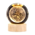 thumbnail image 1 of 3D Crystal Ball with Warm Light Wooden Base Small Night, 1 of 8