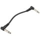 thumbnail image 4 of 6 x Electric Guitar Cables 6 inch 1/4 Right Angle Effect Patch Black, 4 of 5