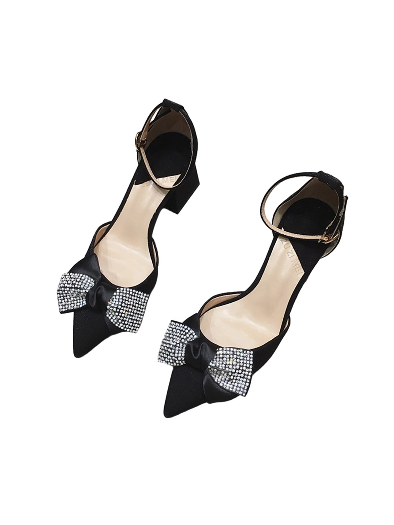 black block wedge heels