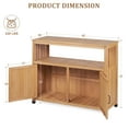 thumbnail image 4 of MEDERLO Wooden Patio Bar Table Set with Storage, Buffet Cabinet Sideboard for Outdoor and Indoor, 4 of 8