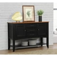 thumbnail image 3 of Sunset Trading Selections Sideboard with Large Display Shelf | 3 Drawers 2 Storage Cabinets | Antique Black and Cherry, 3 of 4