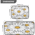 thumbnail image 3 of Coolnut White Daisy Kitchen Floor Mats Set of 2, Non-Slip Washable, Absorbent, Soft and Comfortable Kitchen Rugs, 19.7 "x27.6+19.7 "x47.2 Home Decor, 3 of 7