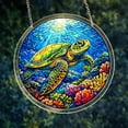 thumbnail image 4 of AZXY Turtle Acrylic Suncatcher Window Hanging, 7.87 Inch Stained Glass Art Ornament, Crystal Sun Catcher Indoor Outdoor Garden Patio Wall Decor Gift, 4 of 6