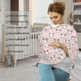 thumbnail image 4 of Haiem Cute Rabbit Baby Nursing Cover & Nursing Poncho - Multi Use Cover for Baby Car Seat Canopy, Stroller Cover, 360°Full Privacy Breastfeeding Coverage, 4 of 9