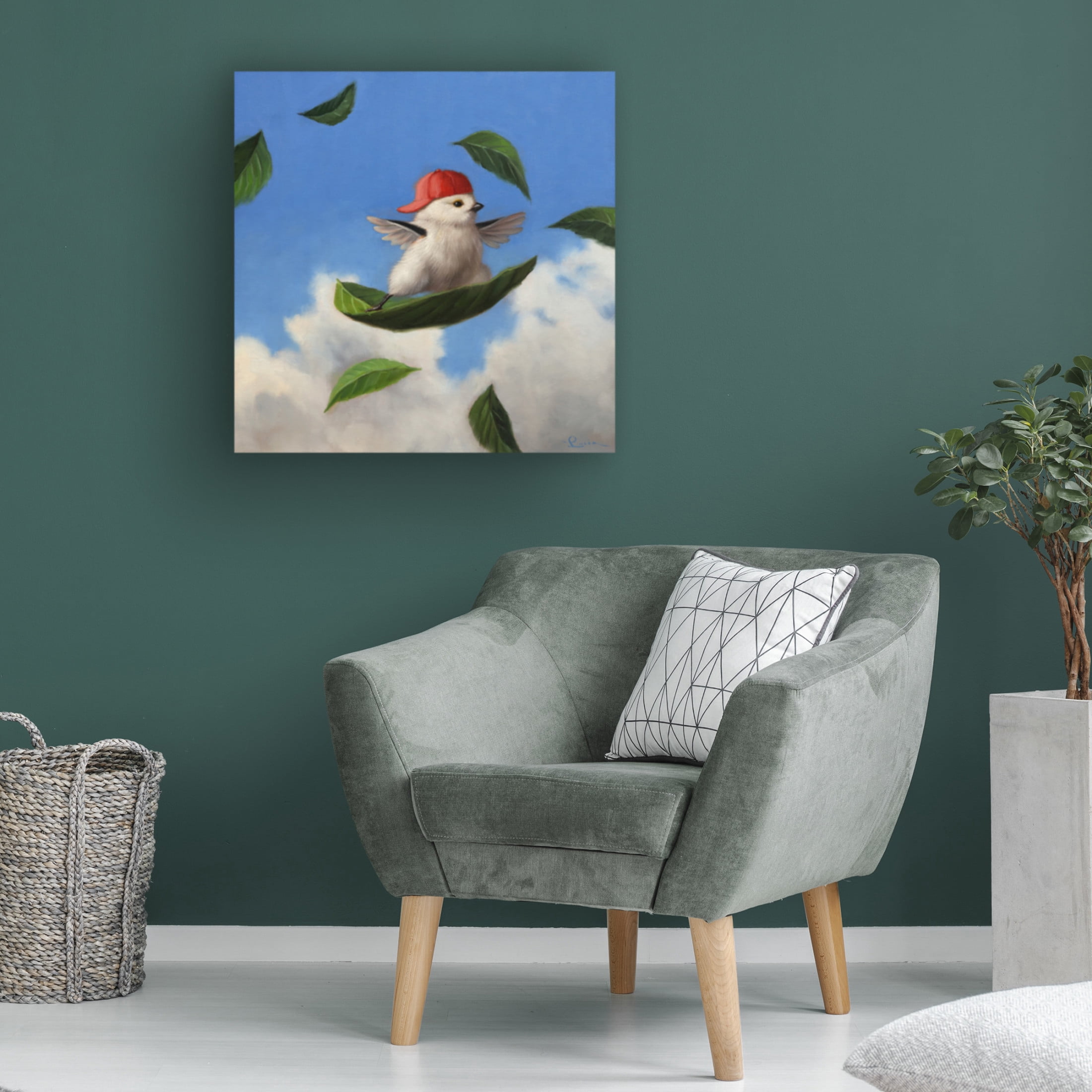 Canvas Wall Art - Lucia Heffernan 'Wind Surfer' Wall Art for Living Room, Bedroom, or Office Décor by Trademark Fine Art - 18 x 18 Inches