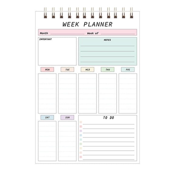 WMGHA Undated Weekly To-Do List Notepad – Reusable Desk Planner with Priority Checklists for Work, Home & Productivity, Unisex Organizational Tool with Tear-Off Pages