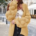 thumbnail image 2 of Women's Sleeve Large Size Medium Long Sweater Women's Coat Autumn And Winter New Loose Coarse Wool Knitted Cardigan, 2 of 2