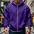 thumbnail image 4 of Mens Zip Up Sweatshirts Y2K Hoodies Work Athletic Lightweight Comfortable Vintage Streetwear with Pocket L, 4 of 4