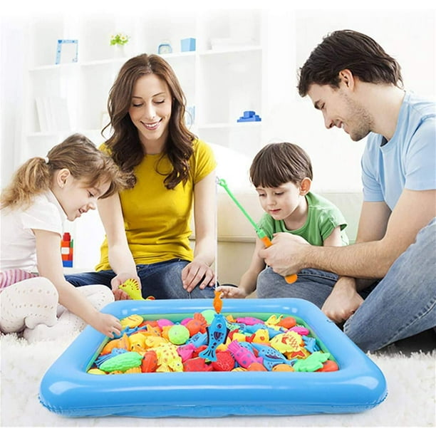 46pcs jeu de pêche magnétique piscine jouets ensemble pour enfants, nappe  phréatique baignoire jouet de pêche pour les tout-petits, extérieur