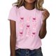 thumbnail image 2 of Blusas de Manga Corta para las Mujeres Divertida Impresión Cuello Redondo Camiseta Vintage, Blusas de Primavera para las Mujeres, 2 of 4