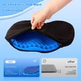 thumbnail image 5 of Kayak Boat Seat Cushion, Thicken Anti Slip Waterproof Gel Kayak Seat, Portable Canoe Rowing Rubber Dinghy Pad for Stadium Sit in Kayak Inflatable Fishing Kayak Canoe Kayak Office Cushion Accessories, 5 of 8