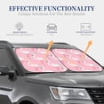 thumbnail image 4 of Kll Pink Flamingo Windshield Sun Shade 2-Piece Foldable Car Front Window Sunshade For Most Sedans Suv Truck - Auto Sun Blocker Visor Protector Blocks Max Uv Rays - Large, 4 of 7
