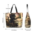 thumbnail image 5 of Cauagu Adorable Kitten On Mini Train Print Women Large Capacity Tote Bag - Casual Shoulder Bag Fashion Handbag Shopping Bag Daily Bag Hobo Bags for Travel Work and Shopping, 5 of 8
