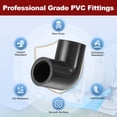 thumbnail image 5 of 4 Pcs 3/4" 90 Degree Elbow PVC Pipe Fitting, Furniture Build Grade Schedule 80 Pipe Corner Connector Socket Elbow PVC Corner Adapter for Water Line Plumbing & Irrigation, Grey, 5 of 7