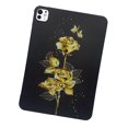 thumbnail image 4 of Back Case for iPad Pro 11" 2024 M4 5th Geneartion, Soft TPU Material, Luxury Pattern Ultra Slim Lightweight Heat Dissipation Drop Protective Tablet Case with Stylus Holder - Gold Butterfly Rose, 4 of 8
