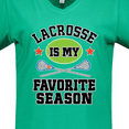 thumbnail image 4 of Inktastic Lacrosse Is My Favorite Season Women's V-Neck T-Shirt, 4 of 5