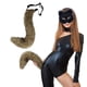 thumbnail image 2 of Colgante de cola de animal 3D para Halloween, con pompones y soporte para mujer, cola peluda de moda, 50 cm, cola de peluche para Halloween, 2 of 5