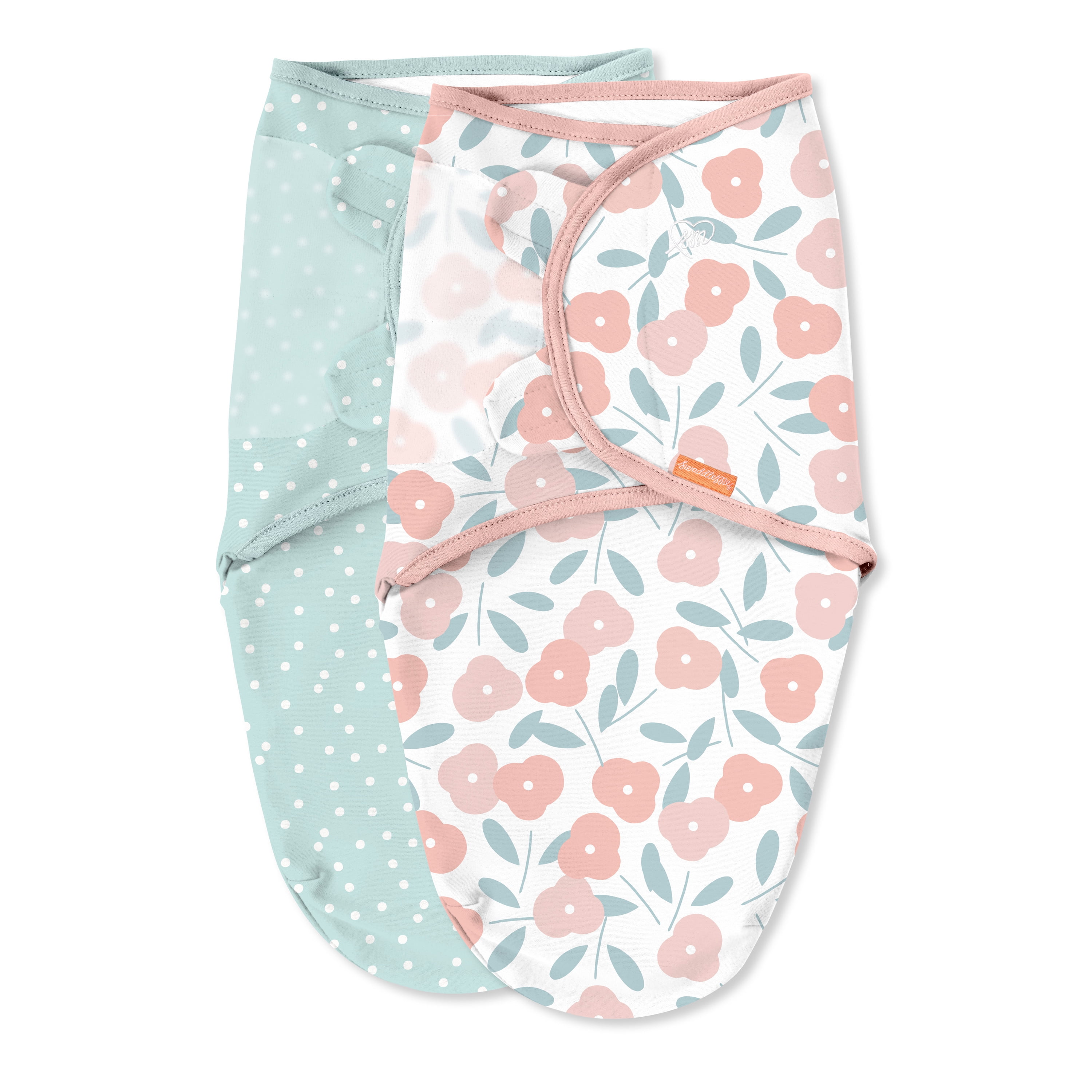 SwaddleMe® Original Swaddle – Size Small/Medium, 0-3 Months, 2-Pack (Petals and Dots)