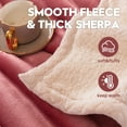 thumbnail image 2 of Evlmd Sherpa Throw Blanket for Couch Sofa - Fuzzy Soft Cozy Blanket for Bed, Fleece Thick Warm Blanket for Winter, Dusty Rose Fall Winter Queen Blanket, 80x90 Inches, 2 of 7