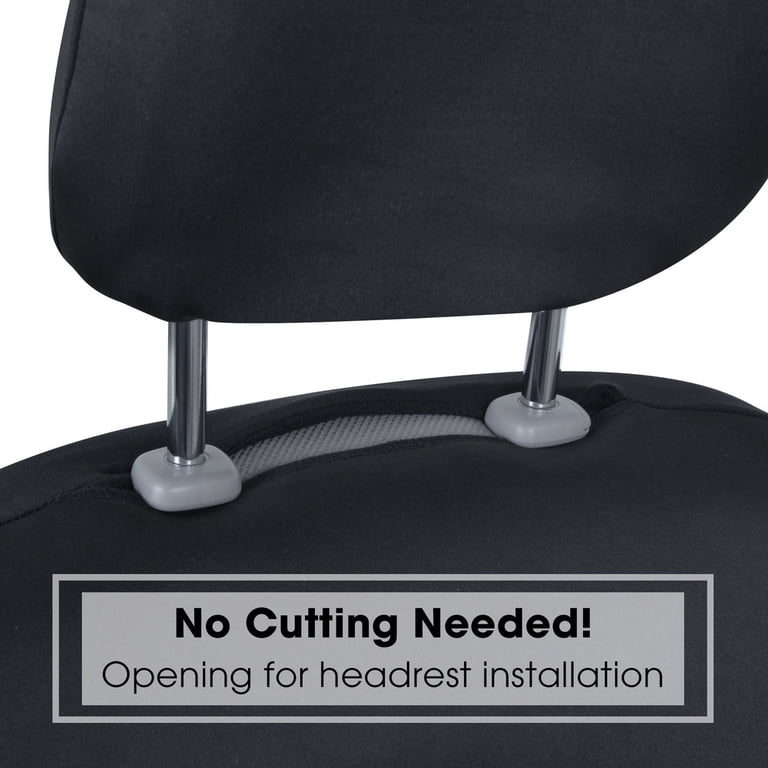 Motor Trend Neoprene Front Seat Covers, Black & Gray Stitched photo 3