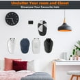 thumbnail image 6 of 10 PCS Adhesive Hat Hooks for Wall, Strong Hold Hat Hangers, Minimalist Hat Rack Design, No Drilling, Hat Hooks for Baseball Caps, Hat Holder Organizer for Wall, Door, Closet, Office, Bedroom (Black), 6 of 7
