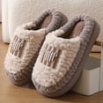 thumbnail image 2 of Gubotare Pantoufles Duveteuses Femmes Pantoufles pour Femmes Pantoufles Rétro Douces en Peluche Chaudes Pantoufles à Enfiler Confortables pour Intérieur Extérieur Taille 7 (Coffee,7), 2 of 6