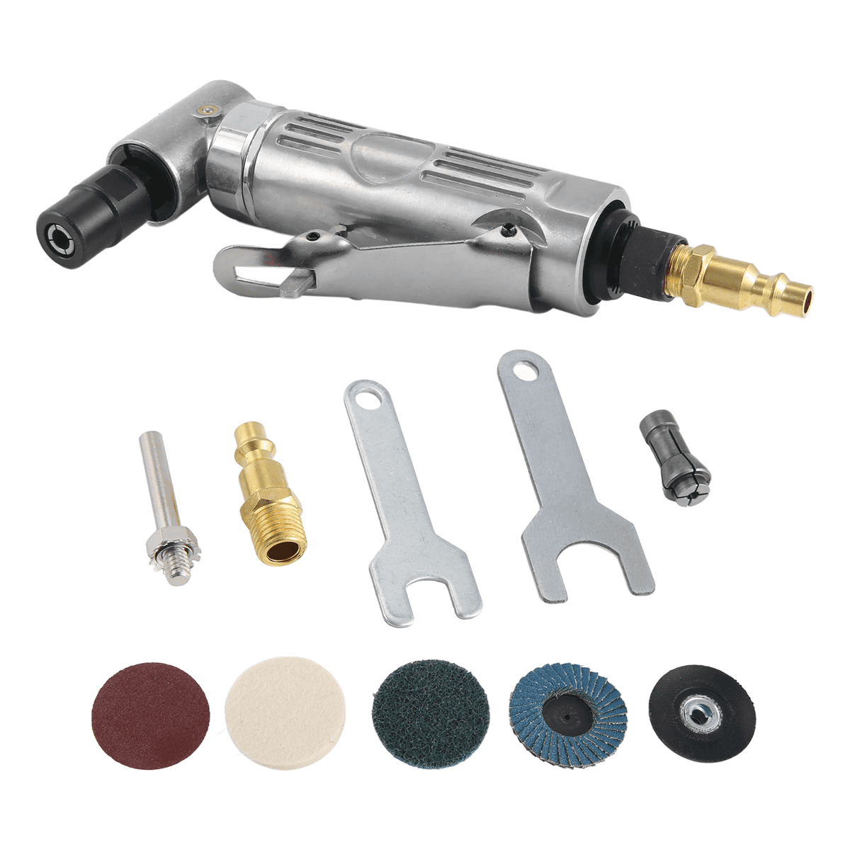 HOT! 1/4 inch Air Angle Die Grinder 90 Degree Pneumatic Grinding Machine Cut Polisher Mill Engraving Tools Set With Spanner Wrench
