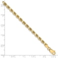 thumbnail image 2 of 10k Solid Yellow Gold 3.25mm Sparkle-Cut Rope Chain Bracelet 7 Inch Link Bracelet for Women and Men, 2 of 2