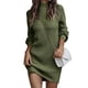 thumbnail image 3 of Mini Sweater Dress Pure Color Bodycon Sweater Dress Lantern Sleeves Fashion Soft for Winter for Girls ANGGREK Otros, 3 of 6