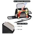 thumbnail image 2 of Peach Fabric 900D Oxford Cloth Pet Carrier Bag Base Sherpa Nylon Webbing 17x10x11.8 in 43x26x30 Cm Gray Black Comfortable Lightweight Durable Travel Crate, 2 of 7