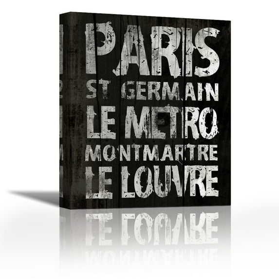 Paris - Contemporary Fine Art Giclee on Canvas Gallery Wrap - wall décor - Art painting - 29 x 36 Inch - Ready to Hang