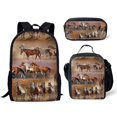 thumbnail image 1 of 17-inch student backpack set 3D digital printing backpack three-piece set, 1 of 1