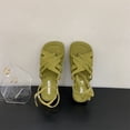 thumbnail image 1 of Zapatilla de verano para mujer, punta abierta, tacón plano, informal, para exteriores, playa, toboganes, alta calidad, sandalias tejidas para mujer, zapatos para mujer, zapatos 38 Gao Jinjia LED, 1 of 1