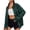 Deep Green, variant on Oversized Flannel Shirt Women Long Sleeve Plaid Button Shirt Tops with Pocket Light Green XXL
