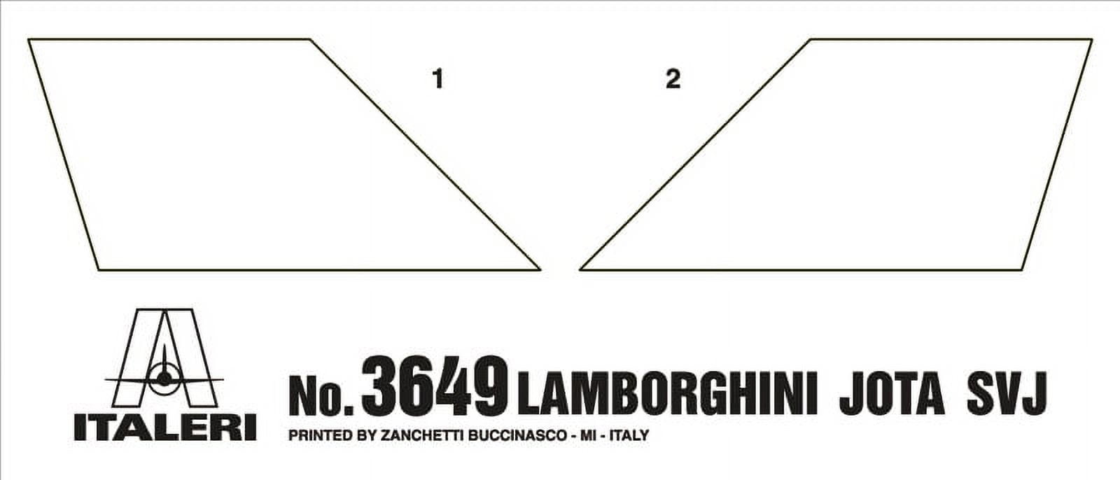 Italeri 3649 Model Plastic to Assemble Car Lamborghini Miura Jota Svj- Model Kit Scale 1:24