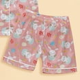 thumbnail image 5 of Zshosam Kids Pajamas Girls Girls' Pajama Set - 2 Piece Silky Soft Satin Button Down Sleep Shirt and Pajama Shorts Size 18 24 Months,(Red 18-24 Months), 5 of 5