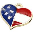 thumbnail image 3 of 20 colgantes de la bandera americana, pentagrama, corazón, suministros de joyería para proyectos de bricolaje, fabricación de collares, fabricación de pulseras, manualidades y más. brillar Juguete, 3 of 4