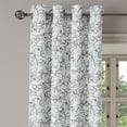 thumbnail image 2 of Ambesonne Floral Grommet Curtain, Damask Antique Curls, 50" x 120", Grey Pale Blue White, 2 of 6